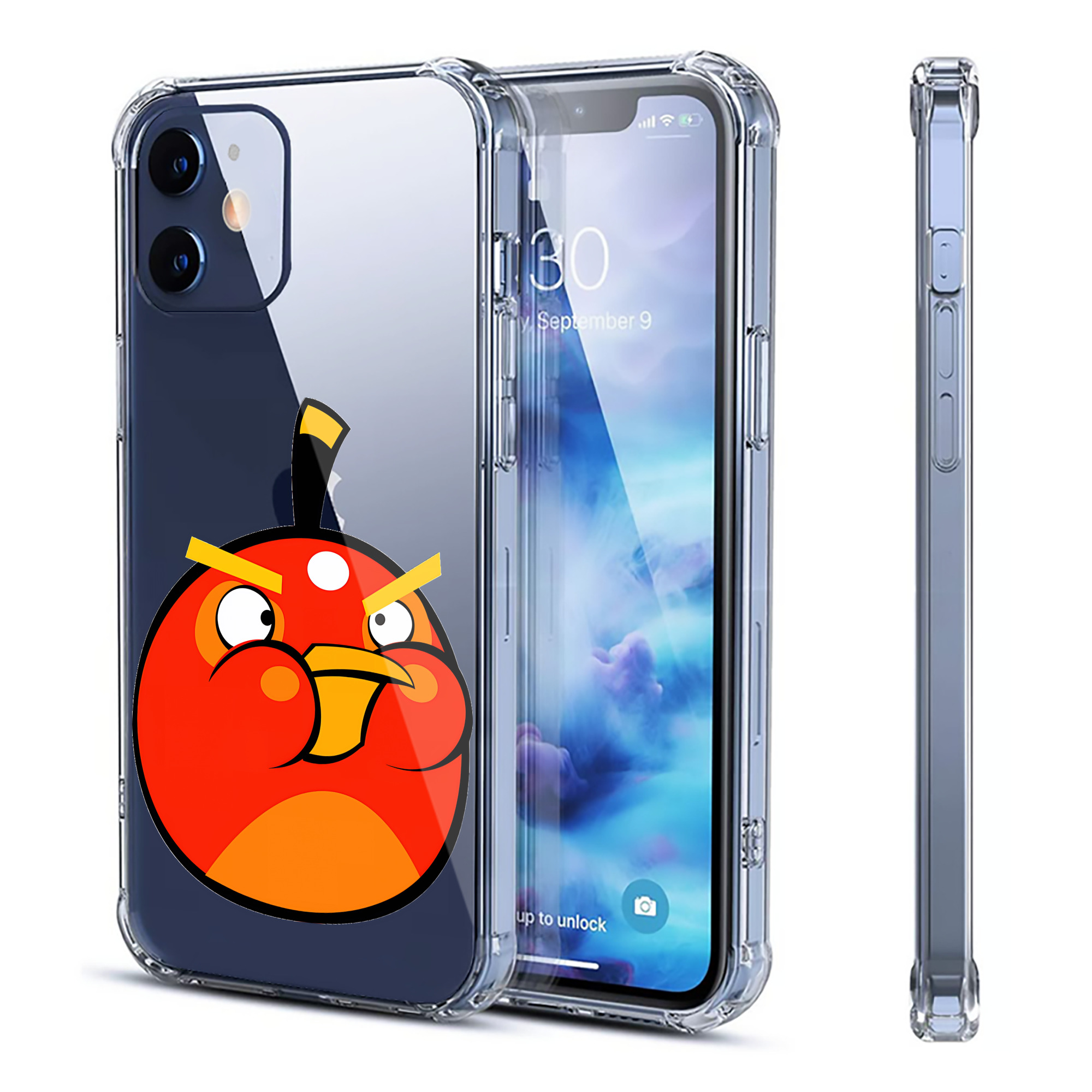 （画像用） Angry Birds アングリーバード 【iPhone 12シリーズ対応】透明スマホケース（クリアソフトケース）